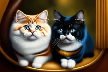 Two beautiful Persian cats.