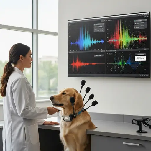 AI acoustic analysis technology showing how pet translator works for AI pet translator benefits