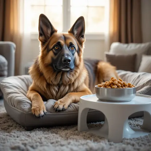 Best Dog Food for Each Life Stage: Complete Guide 2 Senior German Shepherd eating specialized senior food for best senior dog food joint support and health