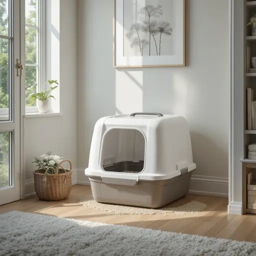 roper litter box placement in quiet location for stressed cat