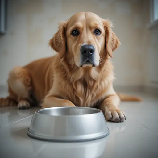 Dog experiencing digestive discomfort during rapid diet change