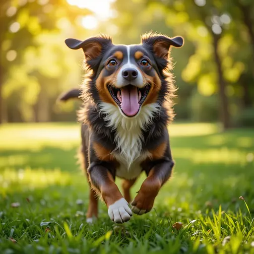 Thriving dog with shiny coat after successful raw food transition