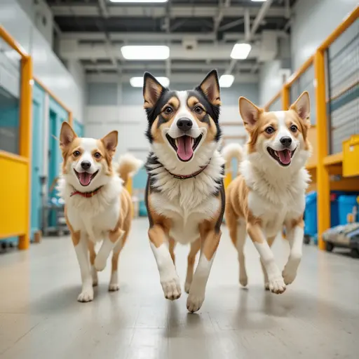 Dog Flu Vaccine Shortage: Protect Your Pet Now 1 A group of happy dogs playing together in a daycare setting, illustrating the high-risk environment for canine influenza H3N2.